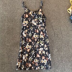 Wonder Nation Floral Kids Casual Dress - Black and White